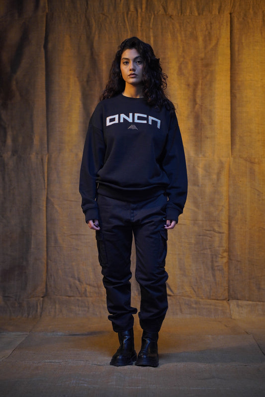 FELPA GIROCOLLO OVER NERA